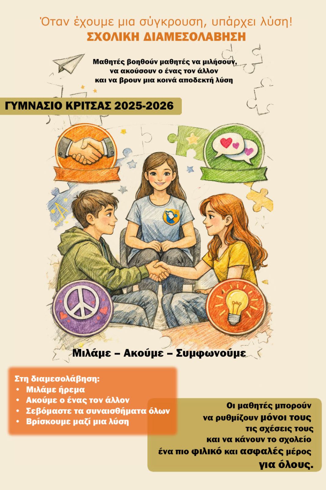 Gym Kritsas fylladio diamesolavisis 2026