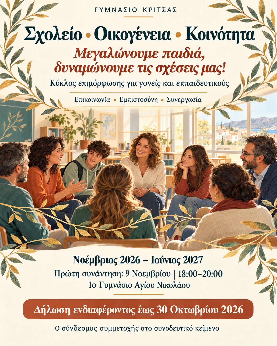 Σχολείο οικογένεια και κοινότητα μαζί